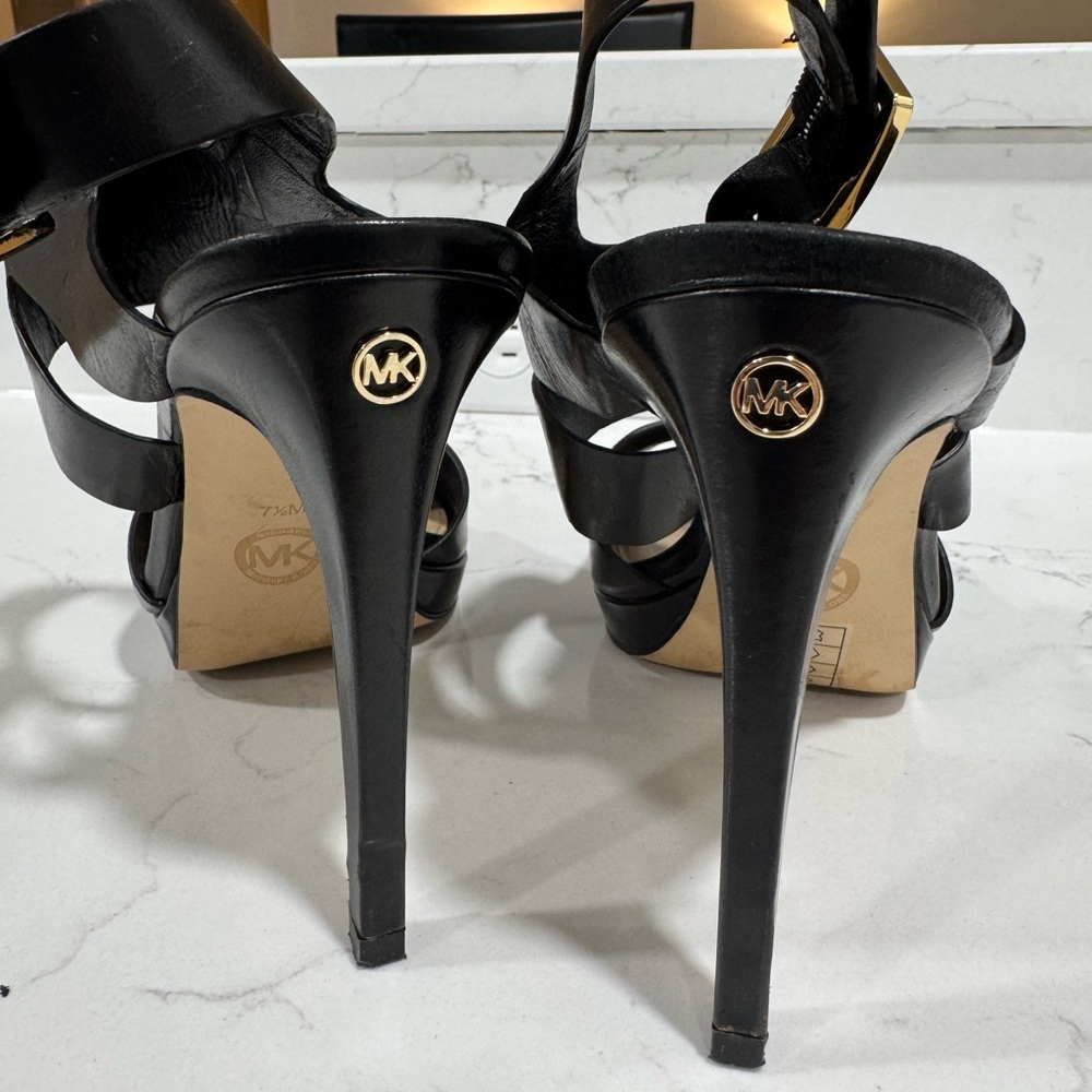 Michael Kors Black Strappy Heels - Picture 4 of 6